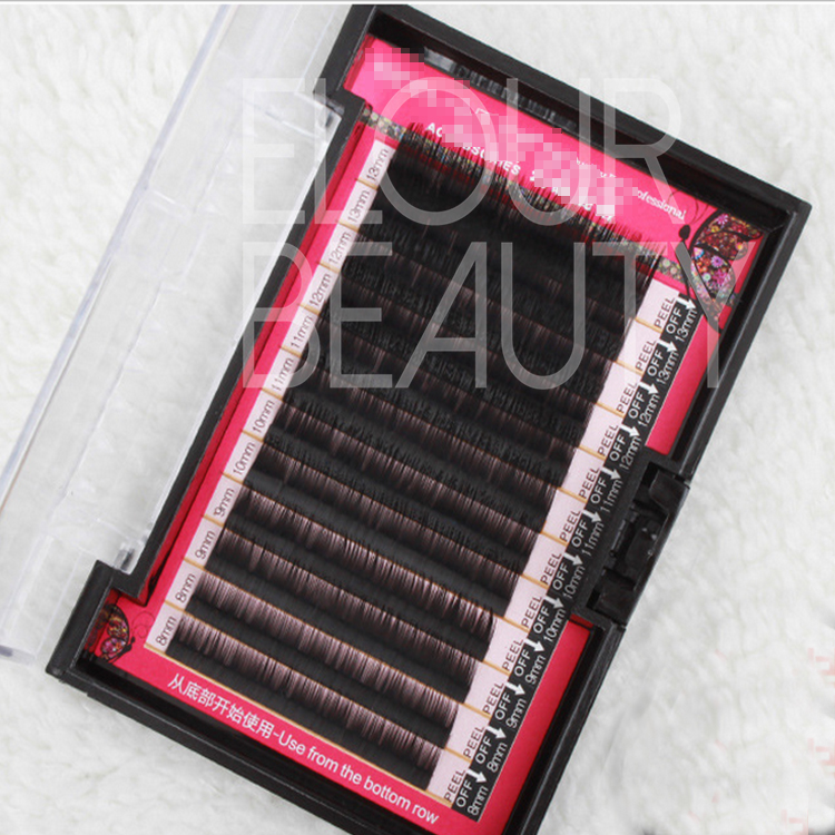 Pre-fanned volume eyelashes extensions with eyelash glue 